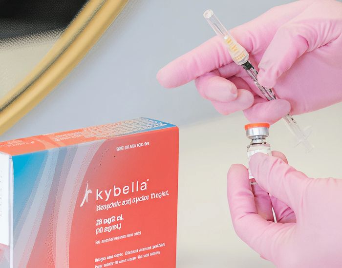 Kybella preparation for cosmetic treatment in progress.